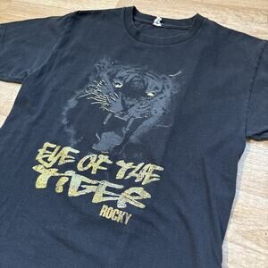 Vintage Rocky Eye Of The Tiger Gold T Shirt XL